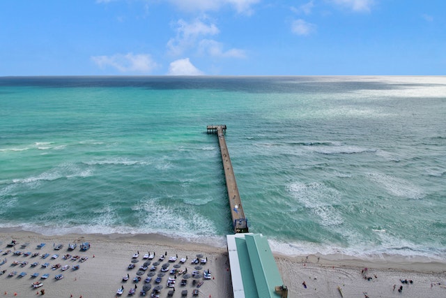 Sunny isles beach boardwalk in Miami